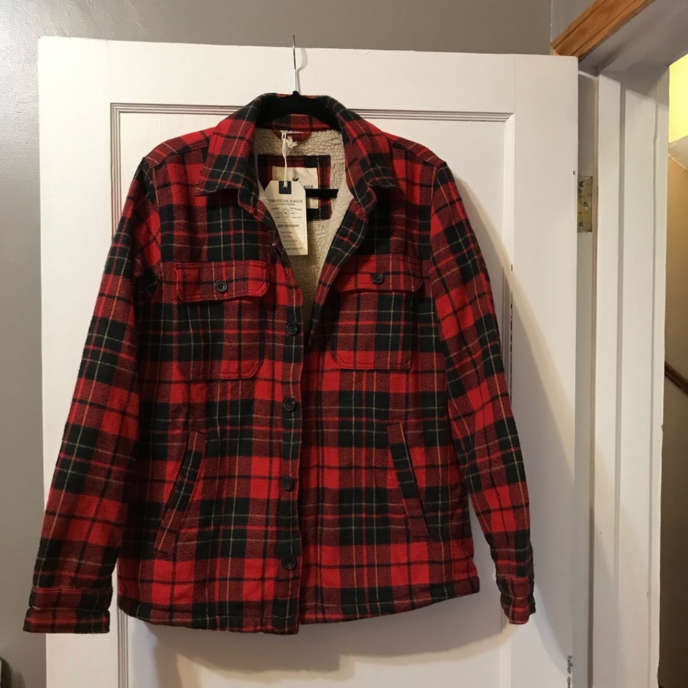 Faux Sherpa Flannel.  New with Tags